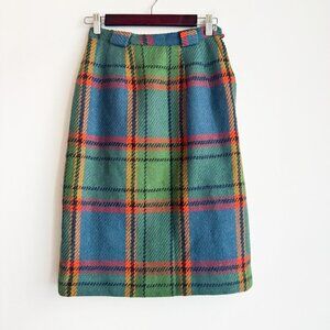 Vintage Ernest Donath Large Scale plaid Pencil Skirt XS